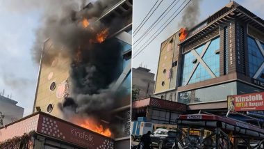 UP Fire: यूपी के गाजियाबाद में बिल्डिंग के बैंक्वेट हॉल में लगी भीषण आग, देखें वीडियो