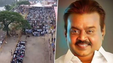 Vijayakanth Last Tribute: विजयकांत को चेन्नई में दी गई श्रद्धांजलि, आखिरी दर्शन के लिए उमड़े समर्थक (Watch Video)