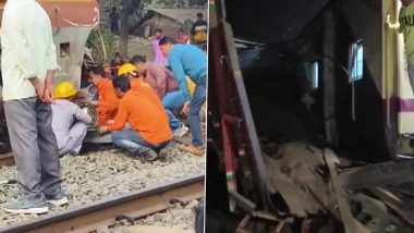 West Bengal Train Accident: पश्चिम बंगाल के मुर्शिदाबाद में ट्रेन हादसा, कोलकाता-राधिकापुर एक्सप्रेस और ट्रक के बीच टक्कर, कई जख्मी (Watch Video)