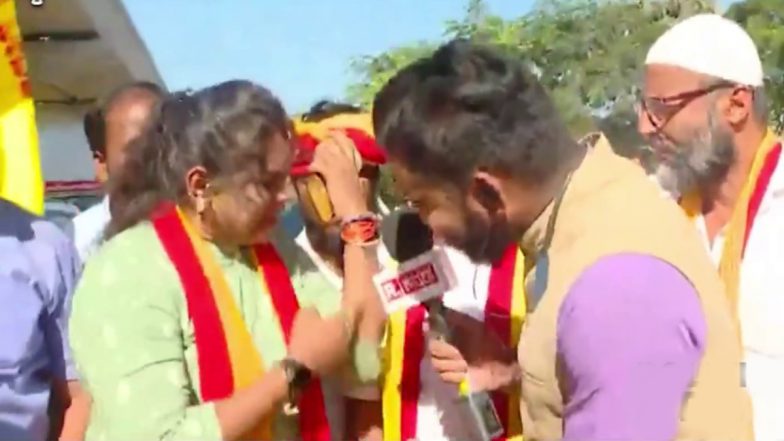 Woman Protestor Stumped By Reporter: कन्नड़ बोर्ड के लिए अंग्रेजी का विरोध, महिला के हाथ पर इंग्लिश टैटू देख रिपोर्टर ने किया ट्रोल, वीडियो वायरल