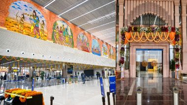 Ayodhya Airport Photo: अयोध्या एयरपोर्ट की शानदार तस्वीरें! रामायण के चित्र बतातें हैं भगवान श्री राम की गाथा! कल पीएम मोदी करेंगे उद्घाटन