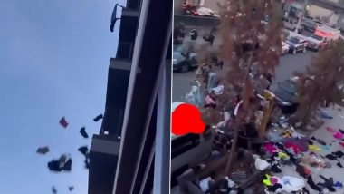 Viral Video: बॉयफ्रेंड से झगड़े के बाद गुस्से से आगबबूला हुई गर्लफ्रेंड, 8वीं मंजिल से सड़क पर फेंकने लगी कपड़े