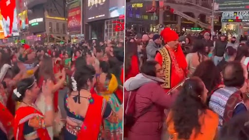 VIDEO: यूनेस्को की अमूर्त सांस्कृतिक विरासत सूची में गरबा शामिल, न्यूयॉर्क के टाइम्स स्क्वायर में खुशी मनाते दिखे लोग