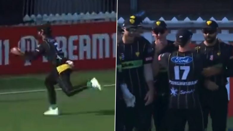 Best Catch In Cricket History: सुपर स्मैश मैच में न्यूजीलैंड के दो डोमेस्टिक खिलाड़ियों ने बाउंड्री पर लपका ऐतिहासिक कैच, देखकर उड़ जाएंगे होश, देखें वीडियो
