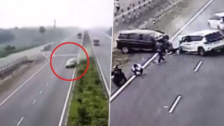 Andhra Pradesh Road Accident: पूर्वी गोदावरी में दो कारों के बीच भयानक टक्कर, तीन की मौत, पांच घायल, भयावह वीडियो हो रहा वायरल