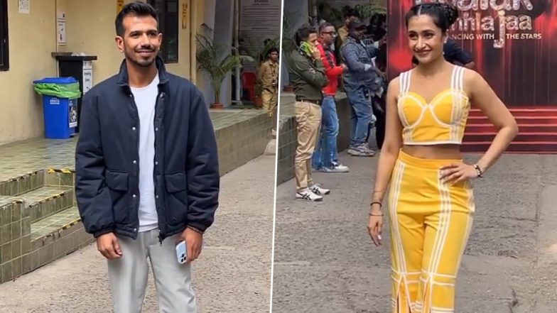 Yuzvendra Chahal Spotted on ‘Jhalak Dikhhla Jaa’: 'झलक दिखला जा' के सेट पर पत्नी धनश्री वर्मा को चीयर करते दिखे युजवेंद्र चहल, देखें वीडियो
