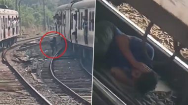Mumbai Suicide Video: बदलापुर जा रही लोकल ट्रेन के नीचे कूदकर आत्महत्या की कोशिश, बाल- बाल बचा युवक, देखें वायरल विडियो