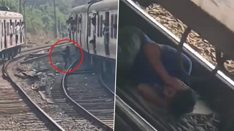 Mumbai Suicide Video: बदलापुर जा रही लोकल ट्रेन के नीचे कूदकर आत्महत्या की कोशिश, बाल- बाल बचा युवक, देखें वायरल विडियो