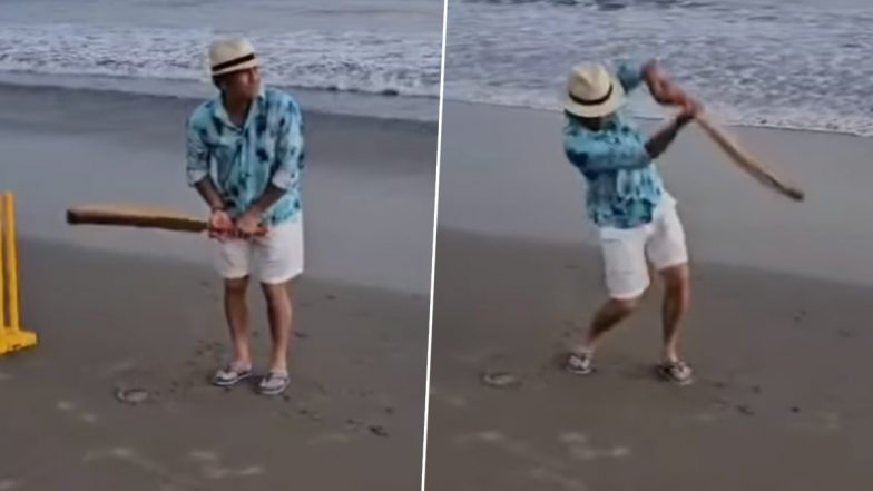 Sachin Tendulkar Played Cricket On The Beach: सचिन तेंदुकार ने की भारतीय समुद्र तटोंकी तारीफ, बीच पर खेला क्रिकेट, देखें वीडियो