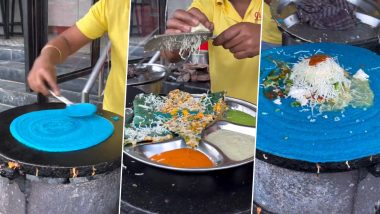 Blue Dosa Viral Video: फूड वेंडर ने बनाया नीले रंग का डोसा, वीडियो देख हैरान हुए लोग