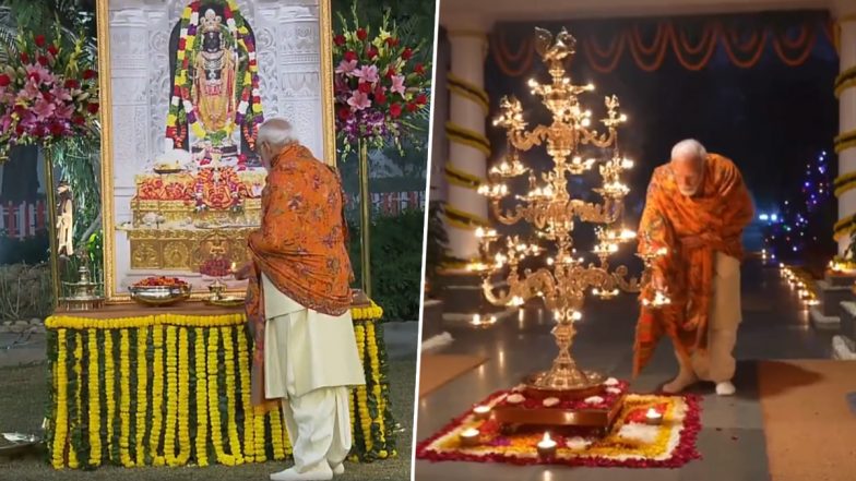 PM Modi Lits ‘Ram Jyoti’: पीएम नरेंद्र मोदी ने अपने सरकारी आवास पर जलाई 'राम ज्योति', देखें वीडियो