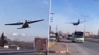 Turkish Military Plane Emergency Landing Video: तुर्की सैन्य विमान की कासेरी में हुई आपातकालीन लैंडिंग, जानमाल की कोई खबर नहीं, देखें वीडियो