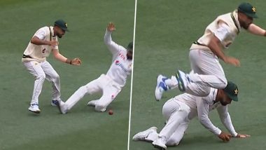 AUS vs PAK: बॉल पकड़ने के लिए आपस में ही टकरा गए पाकिस्तान के फील्डर, एक ने दूसरे को ऐसे गिराया; सोशल मीडिया पर वीडियो वायरल