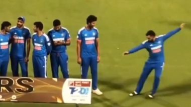 Virat Kohli Sliding Video: IND vs AFG सीरीज जीतने के बाद फोटो खिंचवाने के लिए फिल्मी अंदाज में पहुचें विराट कोहली, वीडियो हुआ वायरल