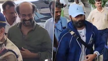 Rajinikanth And Dhanush Leave For Ayodhya: अभिनेता रजनीकांत और धनुष कल प्राण प्रतिष्ठा समारोह में भाग लेने के लिए अयोध्या हुए रावण, देखें वीडियो