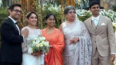 Ira Khan and Nupur Shikhare Wedding: उदयपुर में संपन्न हुई इरा खान और नुपुर शिखारे की शादी, Aamir Khan ने बेटी और दामाद के साथ खिचवाई तस्वीर (View Pic)
