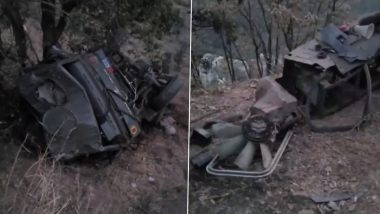J&K Army Vehicle Accident: पुंछ में  सेना का वाहन दुर्घटनाग्रस्त, एक जवान शहीद दूसरा घायल- VIDEO