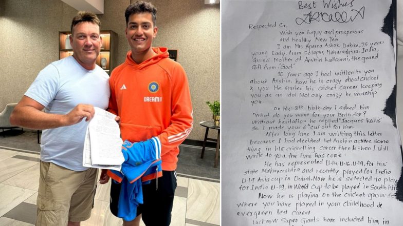 Precious Gift&nbsp; For Jacques Kallis:&nbsp;टीम इंडिया&nbsp;के अंडर-19 क्रिकेटर अर्शिन कुलकर्णी ने जैक्स कैलिस को सौंपा अपनी दादी&nbsp;की कीमती&nbsp;लेटर, देखें Photo