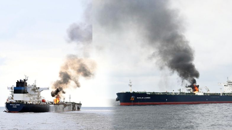 Vessel Missile Attack: मिसाइल अटैक के बाद समुद्री जहाज पर लगी आग, संकट में 23 लोगों की जान, भारतीय नौसेना का युद्ध पोत रवाना