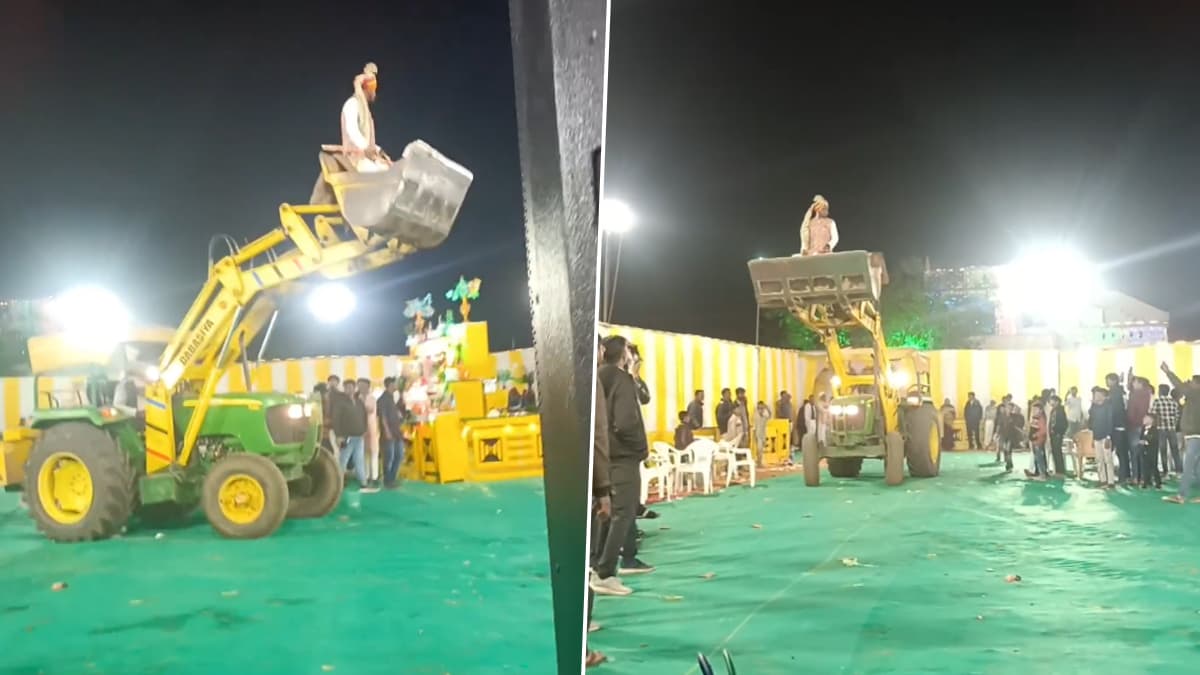 अपनी शादी में दूल्हे ने जेसीबी से ली धमाकेदार एंट्री, Viral Video देख लोगों ने लिए जमकर मजे