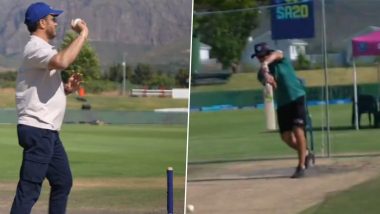 Ganguly Bowls To Jacques Kallis In Nets: प्रिटोरिया कैपिटल्स के क्रिकेट डायरेक्टर सौरव गांगुली ने असिस्टेंट कोच जैक्स कैलिस को  नेट्स में की गेंदबाजी, देखें वायरल वीडियो