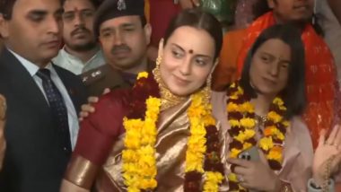 Kangana Ranaut Offers Prayers Video: अभिनेत्री कंगना रनौत प्राण प्रतिष्ठा में शामिल होने के लिए पहुंची अयोध्या, हनुमान गढ़ी मंदिर में की पूजा-अर्चना