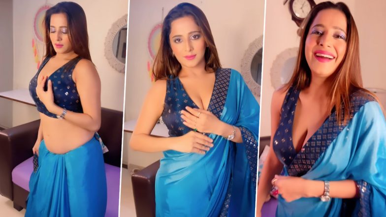 Kate Sharma ने ब्लू साड़ी में दिए सेक्सी पोज,एक्ट्रेस की हॉटनेस के सामने कायल हुए फैंस (Watch Video)