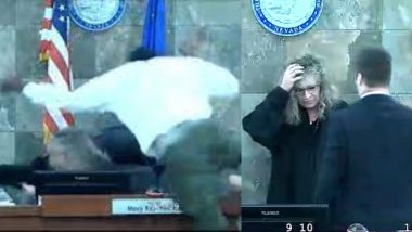 Las Vegas Judge Attacked Video: कोर्ट में खौफनाक घटना! सजा मिलने पर भड़के अपराधी ने जज पर किया हमला, वीडियो वायरल