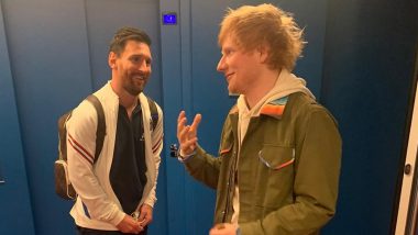 Lionel Messi Meets Ed Sheeran: फ्लोरिडा में एड शीरन से मिले लियोनेल मेस्सी, सिंगर ने इंस्टाग्राम पर शेयर की इंटर मियामी स्टार के साथ तस्वीर, देखें Photo