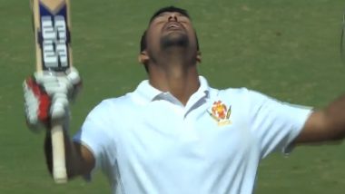 Mayank Agarwal Century In Ranji Trophy: रणजी ट्रॉफी में गुजरात के खिलाफ मैच में मयंक अग्रवाल ने ठोका शतक, कर्नाटक को दिलाई बड़ी बढ़त, देखें वीडियो