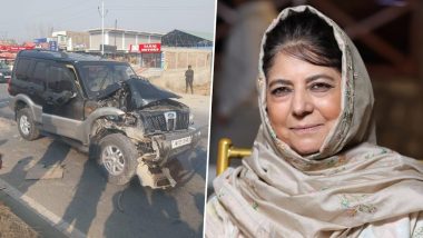 Mehbooba Mufti Car Accident: सड़क हादसे में बाल-बाल बचीं PDP प्रमुख महबूबा मुफ्ती, जम्मू-कश्मीर के अनंतनाग में कार दुर्घटनाग्रस्त- VIDEO