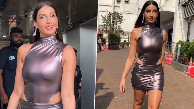 Nora Fatehi ने सिजलिंग बॉडीफिट ड्रेस पहन गिराई बिजली, एक्ट्रेस की हॉटनेस ने बढ़ाया सोशल मीडिया का पारा (Watch Video)