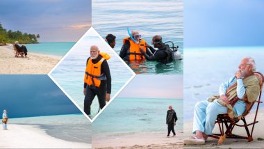 PM Modi Lakshadweep Visit Photos: लक्षद्वीप की शांति में खोए पीएम मोदी! समुद्र में लगाई डुबकी, तस्वीरों में बयां किया प्राकृतिक सौंदर्य