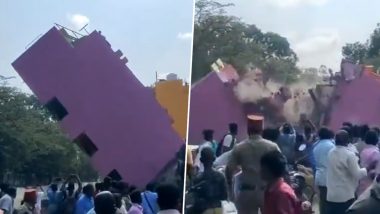 Puducherry House Collapse Video: पुडुचेरी में जल निकासी के लिए खुदाई का चल रहा था काम, ताश के पत्ते की तरह ढहा घर