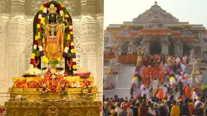 Sadhus Visit Ram Mandir: प्राण प्रतिष्ठा' के बाद साधुओं के लिए खुला राम मंदिर, दर्शन के लिए उमड़ी भीड़, देखें वीडियो
