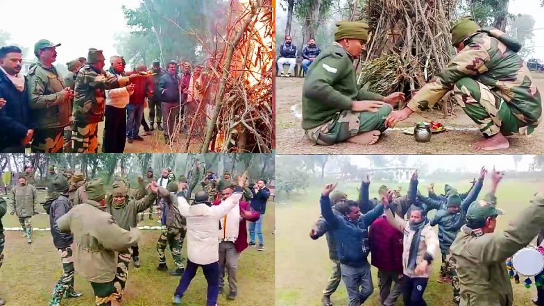 BSF Celebrated Lohri- Video: जम्मू में BSF जवानों ने ग्रामीणों के साथ मनाया लोहड़ी का त्योहार, डांस का वीडियो वायरल