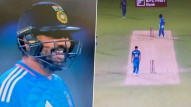 Rohit Hilarious Conversation With Umpire: अफगानिस्तान के खिलाफ तीसरे T20I के दौरान रोहित शर्मा ने अंपायर की लगा दी क्लास, कैमरे में कैद हुआ मजेदार दृश्य, देखें वीडियो