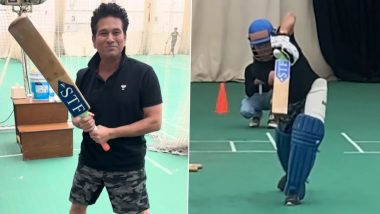 Sachin Tendulkar Practice In Net: सचिन तेंदुलकर ने नेट में जमकर बहाया पसीना, बल्लेबाजी को दिया धार, OWOF कप में जलवा दिखाएंगे मास्टर ब्लास्टर, देखें वीडियो