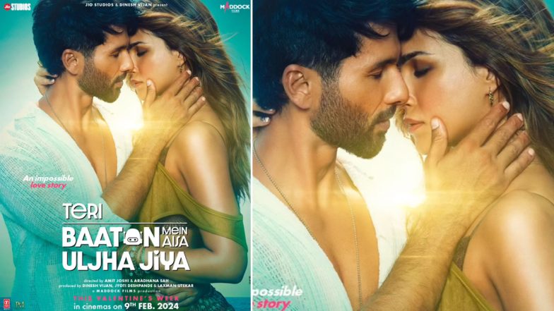 Teri Baaton Mein Aisa Uljha Jiya: शाहिद कपूर और कृति सेनन स्टारर आगामी फिल्म के टाइटल का हुआ ऐलान, 'तेरी बातों में ऐसा उलझा जिया' 9 फरवरी को सिनेमाघरों में देगी दस्तक (View Poster)