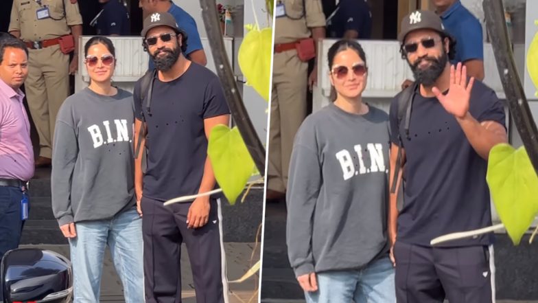 न्यू ईयर का जश्न मनाकर इंडिया लौटे Vicky Kaushal और Katrina Kaif, कैजुअल लुक में आए नजर (Watch Video)