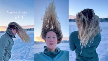 Woman Hair Frozen Video: नहीं देखी होगी ऐसी भीषण ठंड! बाहर निकलते ही बर्फ की तरह जम गए महिला के बाल, -30 डिग्री में हुआ बुरा हाल