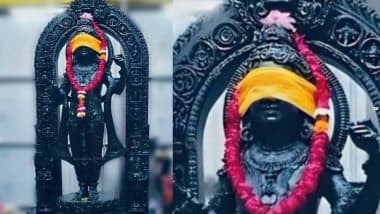 Ram Lalla Murti Photos: रामलला की छवि निहारी... चेहरे से हटा वस्त्र, श्याम वर्ण में दिखे मनमोहक