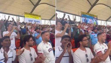 Indian Crowd Cheer Ollie Pope: हैदराबाद टेस्ट में इंग्लैंड के बल्लेबाज का हौसला बढ़ाने के लिए भारतीय दर्शको ने बार्मी आर्मी के साथ लगाए ओली पोप के नारे, देखिएं खुबसूरत वीडियो