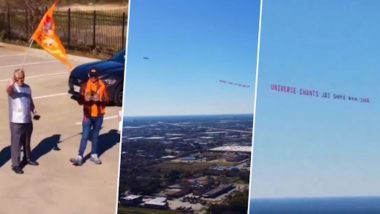 Jai Shri Ram in Houston: सात समंदर पार भी गूंज रहा 'जय श्रीराम', ह्यूस्टन के आसमान में दिखी राम भक्ति | Video