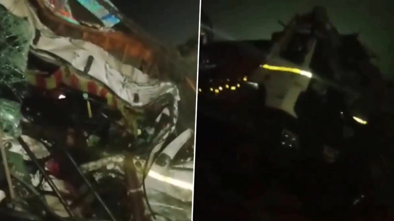 Andhra Pradesh Road Accident: नेल्लोर में सुनुरु टोल प्लाजा पर लॉरी और बस की बीच भीषड़ टक्कर, 4 लोगों की मौत; 15 घायल- Video