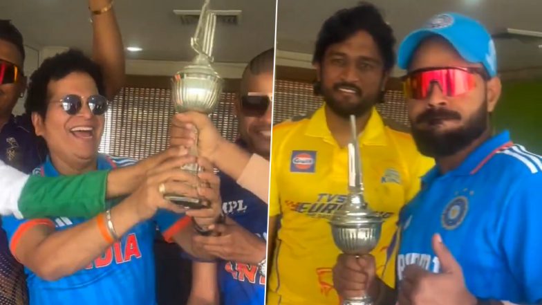Cricketer Doppelganger Reunion: पैरेलल यूनिवर्स की तरह रीयूनियन में लैम्प को चुमते दिखे एमएस धोनी, सचिन, विराट, सुनील नारायण समेत कई क्रिकेटर के हमशक्ल, देखें वीडियो  