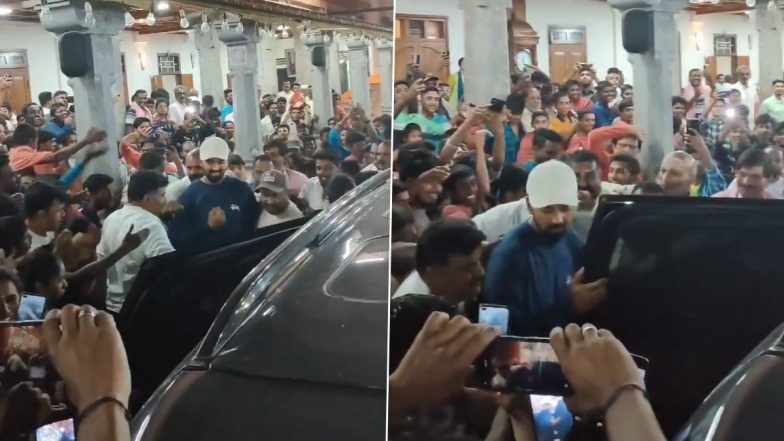 KL Rahul Tumakuru Visit: तुमकुरु यात्रा के दौरान केएल राहुल के स्वागत के लिए उमड़ी प्रशंसकों की भीड़, वीडियो हुआ वायरल
