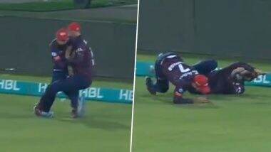 Shadab Khan, Alex Hales Collision During Fielding: पीएसएल में फील्डिंग के दौरान शादाब खान, एलेक्स हेल्स के बीच भयानक टक्कर, दोनों को लगी गंभीर चोट, देखें वायरल वीडियो 