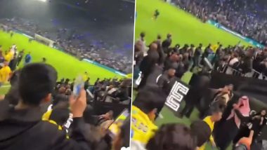 Al-Hilal Fan Throws Water At Ronaldo: रियाद सीज़न कप फाइनल के दौरान अल-हिलाल फैन ने क्रिस्टियानो रोनाल्डो पर फेंका जूठा पानी, देखें वायरल वीडियो