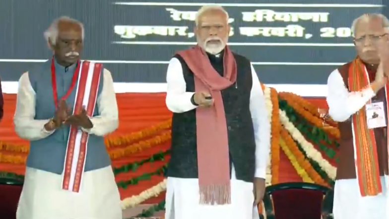 PM Modi in Haryana: पीएम मोदी ने हरियाणा को दी करोड़ों की सौगात, गुरुग्राम मेट्रो रेल और एम्स रेवाड़ी की रखी आधारशिला- VIDEO